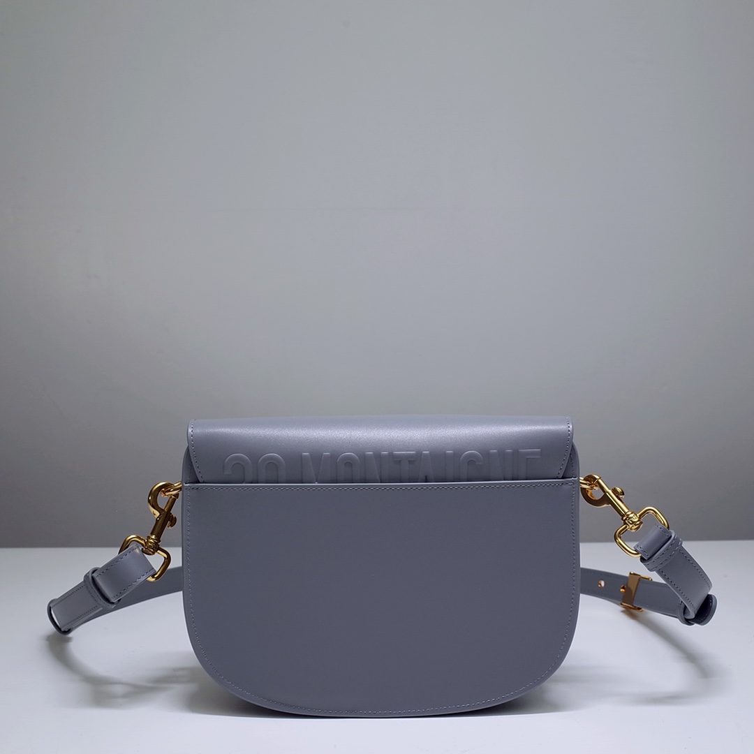 Medium Dior Bobby Bag Grey Box Calfskin